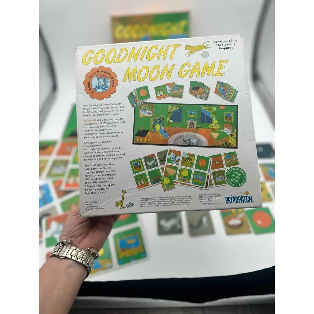 Goodnight Moon matching memory game for kids Board Game Learning Educational